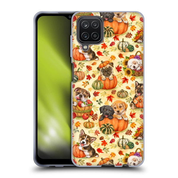Kayomi Harai Magical Fantasy Harvest Puppies Pattern Soft Gel Case for Samsung Galaxy A12 (2020)