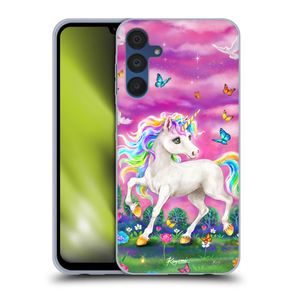 Kayomi Harai Magical Fantasy Unicorn And Butterflies Soft Gel Case for Samsung Galaxy A15