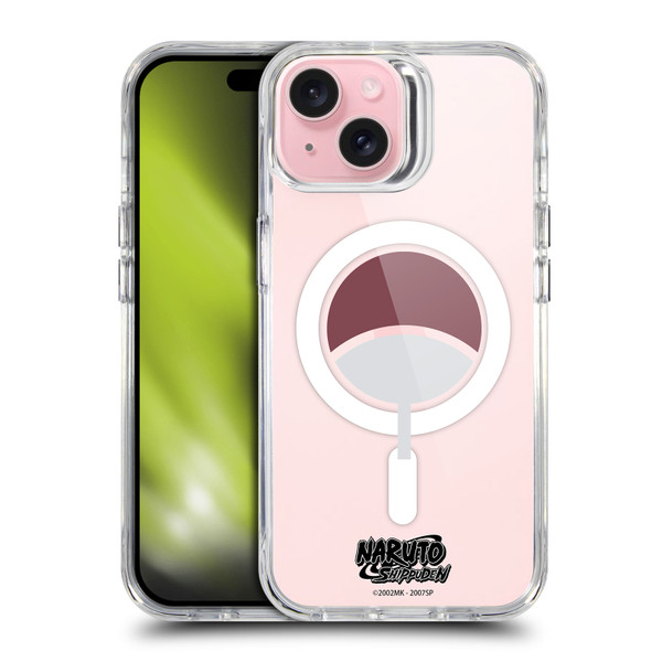 Naruto Shippuden Characters & Icons Uchiha Clan SHOCKPROOF BUMPER CASE COMPATIBLE WITH Apple iPhone 15 & MAGSAFE