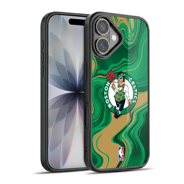 NBA Boston Celtics Marble Agates Gel Armour Case For Apple iPhone 17