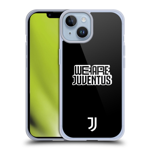 Juventus Football Club Graphic Collection Black & White Soft Gel Case for Apple iPhone 14