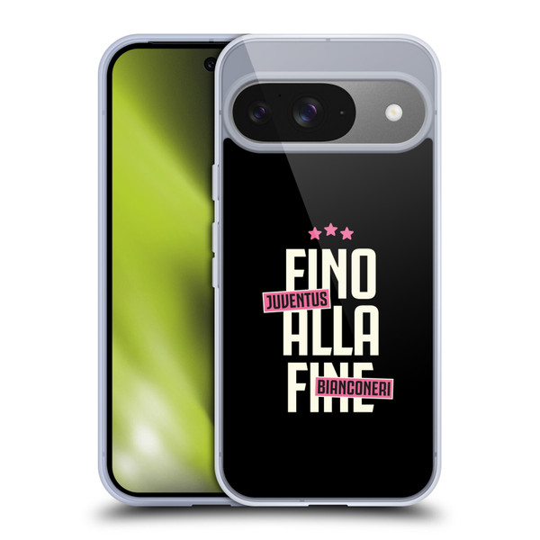 Juventus Football Club Graphic Collection Fino Alla Fine Soft Gel Case for Google Pixel 9 / Pixel 9 Pro