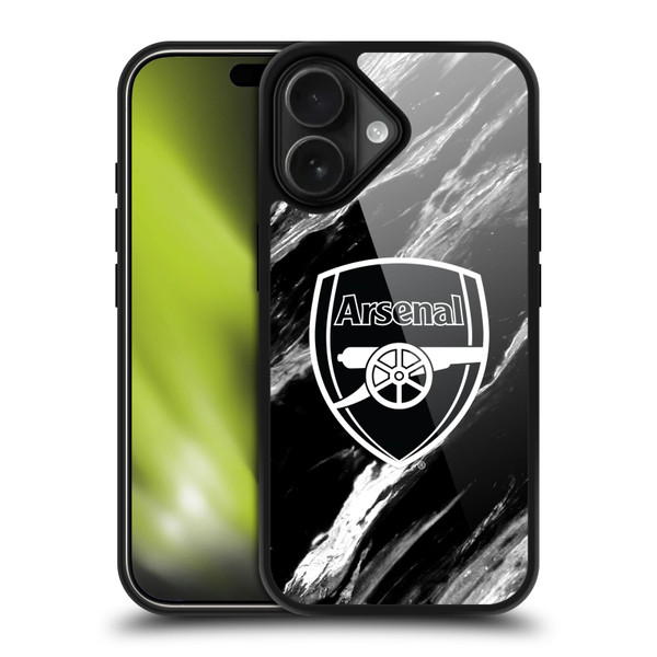 Arsenal FC Crest Patterns Marble Gel Armour Case For Apple iPhone 17