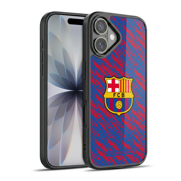 FC Barcelona Crest Patterns Glitch Gel Armour Case For Apple iPhone 17