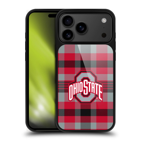 Ohio State University Logo Plaid Gel Armour Case For Apple iPhone 17 Pro Max