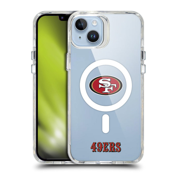 NFL San Francisco 49ers Logo SHOCKPROOF BUMPER CASE COMPATIBLE WITH Apple iPhone 14 Plus & MAGSAFE