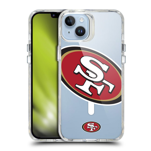 NFL San Francisco 49ers Oversized SHOCKPROOF BUMPER CASE COMPATIBLE WITH Apple iPhone 14 Plus & MAGSAFE