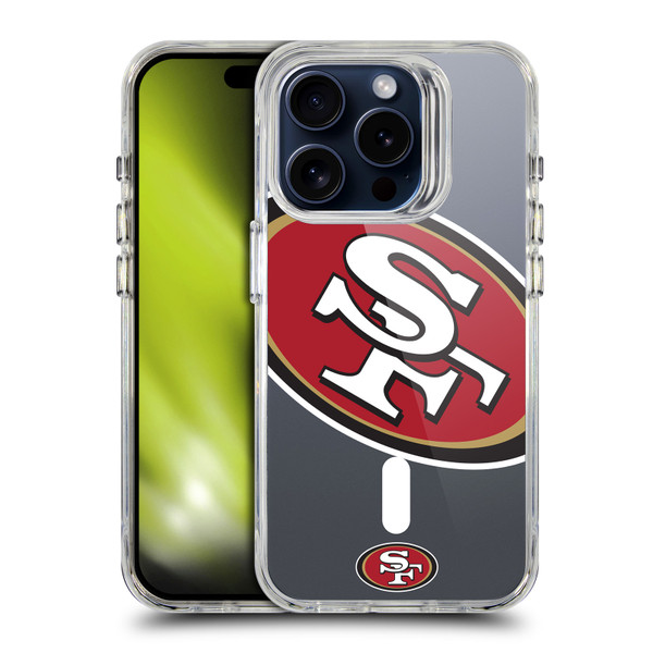NFL San Francisco 49ers Oversized SHOCKPROOF BUMPER CASE COMPATIBLE WITH Apple iPhone 15 Pro & MAGSAFE
