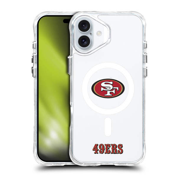 NFL San Francisco 49ers Logo SHOCKPROOF BUMPER CASE COMPATIBLE WITH Apple iPhone 16 Plus & MAGSAFE