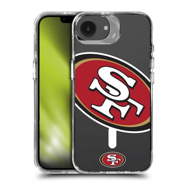 NFL San Francisco 49ers Oversized SHOCKPROOF BUMPER CASE COMPATIBLE WITH Apple iPhone 16e / Apple iPhone 17e & MAGSAFE
