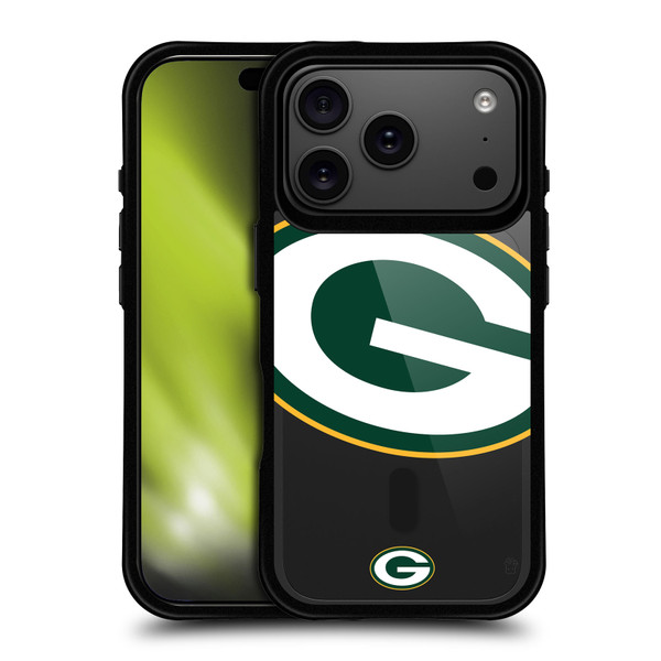 NFL Green Bay Packers Oversized BLACK SHOCKPROOF BUMPER CASE COMPATIBLE WITH Apple iPhone 17 Pro & MAGSAFE