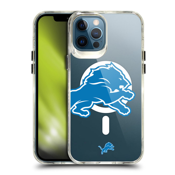 NFL Detroit Lions Oversized SHOCKPROOF BUMPER CASE COMPATIBLE WITH Apple iPhone 12 Pro Max & MAGSAFE