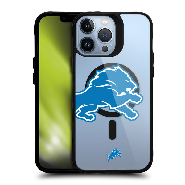 NFL Detroit Lions Oversized BLACK SHOCKPROOF BUMPER CASE COMPATIBLE WITH Apple iPhone 13 Pro Max & MAGSAFE