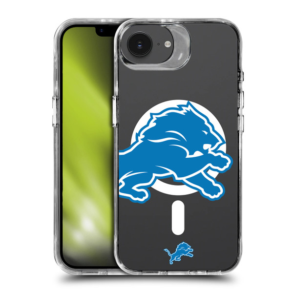 NFL Detroit Lions Oversized SHOCKPROOF BUMPER CASE COMPATIBLE WITH Apple iPhone 16e / Apple iPhone 17e & MAGSAFE