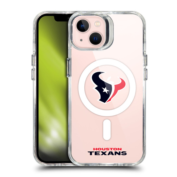 NFL Houston Texans Logo SHOCKPROOF BUMPER CASE COMPATIBLE WITH Apple iPhone 13 & MAGSAFE