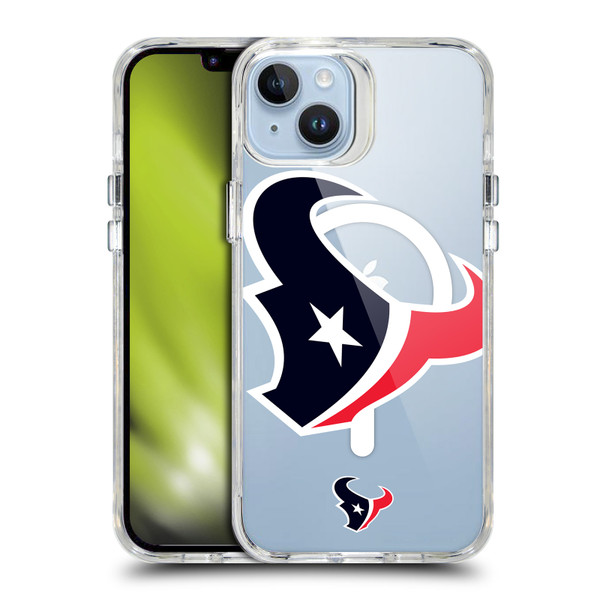 NFL Houston Texans Oversized SHOCKPROOF BUMPER CASE COMPATIBLE WITH Apple iPhone 14 Plus & MAGSAFE