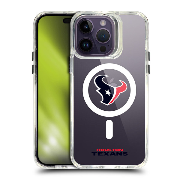 NFL Houston Texans Logo SHOCKPROOF BUMPER CASE COMPATIBLE WITH Apple iPhone 14 Pro Max & MAGSAFE