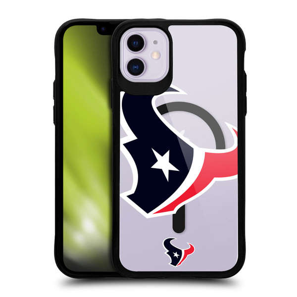 NFL Houston Texans Oversized BLACK SHOCKPROOF BUMPER CASE COMPATIBLE WITH Apple iPhone 11 & MAGSAFE