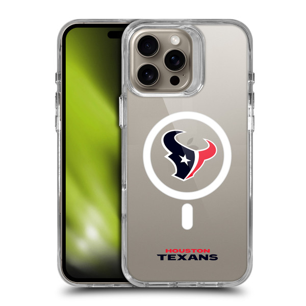 NFL Houston Texans Logo SHOCKPROOF BUMPER CASE COMPATIBLE WITH Apple iPhone 16 Pro Max & MAGSAFE