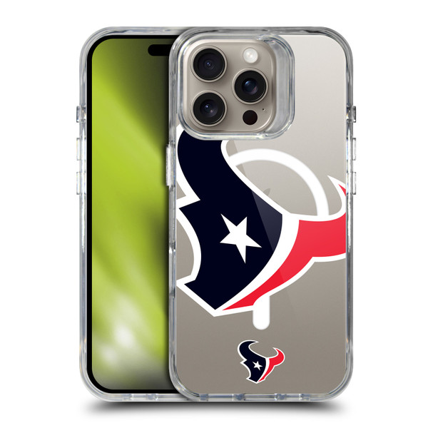 NFL Houston Texans Oversized SHOCKPROOF BUMPER CASE COMPATIBLE WITH Apple iPhone 16 Pro & MAGSAFE