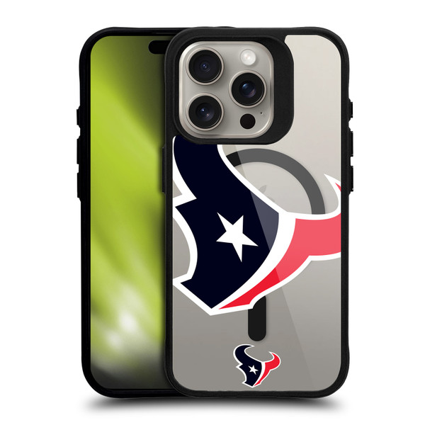NFL Houston Texans Oversized BLACK SHOCKPROOF BUMPER CASE COMPATIBLE WITH Apple iPhone 15 Pro & MAGSAFE
