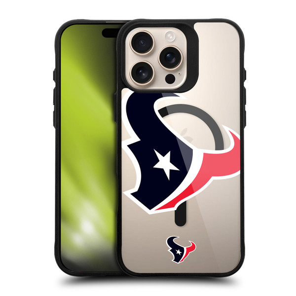 NFL Houston Texans Oversized BLACK SHOCKPROOF BUMPER CASE COMPATIBLE WITH Apple iPhone 16 Pro Max & MAGSAFE