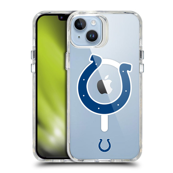 NFL Indianapolis Colts Oversized SHOCKPROOF BUMPER CASE COMPATIBLE WITH Apple iPhone 14 Plus & MAGSAFE