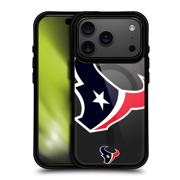 NFL Houston Texans Oversized BLACK SHOCKPROOF BUMPER CASE COMPATIBLE WITH Apple iPhone 17 Pro & MAGSAFE