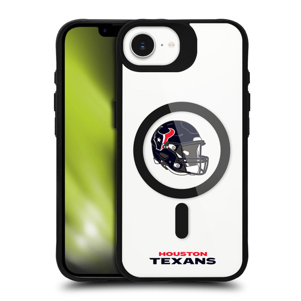 NFL Houston Texans Helmet Logotype BLACK SHOCKPROOF BUMPER CASE COMPATIBLE WITH Apple iPhone 16e / Apple iPhone 17e & MAGSAFE