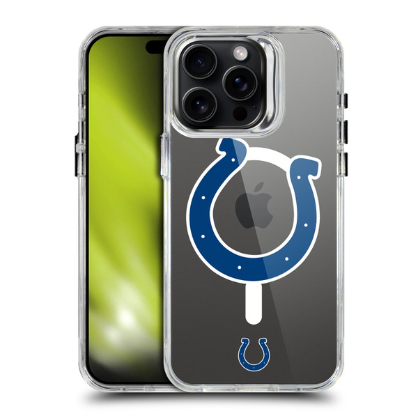 NFL Indianapolis Colts Oversized SHOCKPROOF BUMPER CASE COMPATIBLE WITH Apple iPhone 15 Pro Max & MAGSAFE