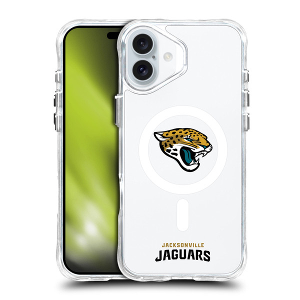 NFL Jacksonville Jaguars Logo SHOCKPROOF BUMPER CASE COMPATIBLE WITH Apple iPhone 16 Plus & MAGSAFE