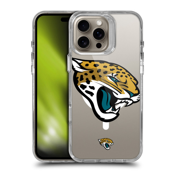 NFL Jacksonville Jaguars Oversized SHOCKPROOF BUMPER CASE COMPATIBLE WITH Apple iPhone 16 Pro Max & MAGSAFE