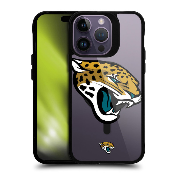 NFL Jacksonville Jaguars Oversized BLACK SHOCKPROOF BUMPER CASE COMPATIBLE WITH Apple iPhone 14 Pro Max & MAGSAFE