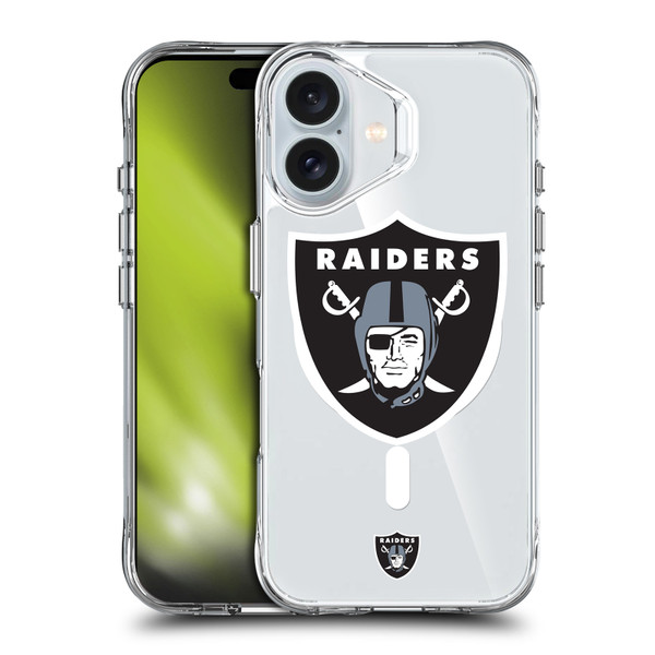 NFL Las Vegas Raiders Oversized SHOCKPROOF BUMPER CASE COMPATIBLE WITH Apple iPhone 16 & MAGSAFE