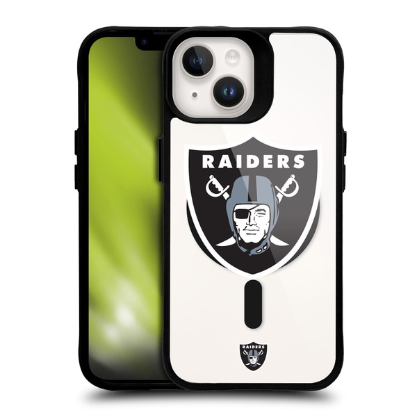 NFL Las Vegas Raiders Oversized BLACK SHOCKPROOF BUMPER CASE COMPATIBLE WITH Apple iPhone 14 & MAGSAFE