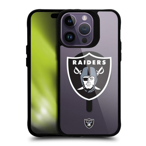 NFL Las Vegas Raiders Oversized BLACK SHOCKPROOF BUMPER CASE COMPATIBLE WITH Apple iPhone 14 Pro Max & MAGSAFE