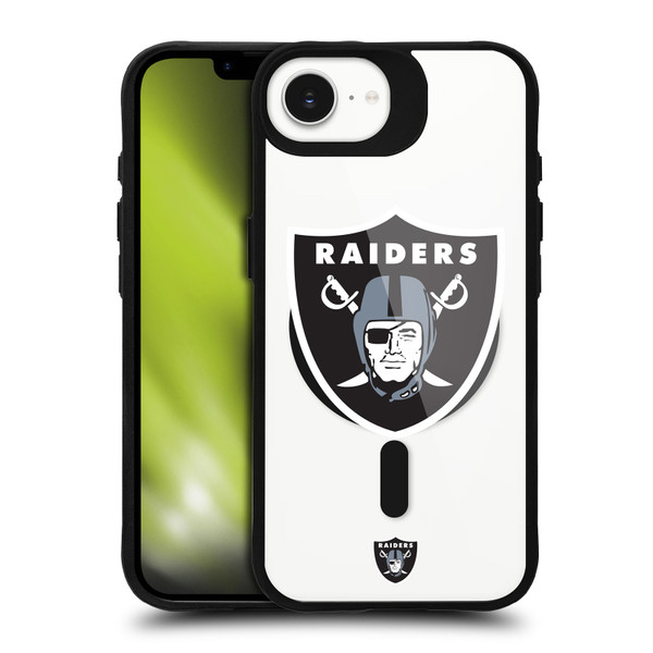 NFL Las Vegas Raiders Oversized BLACK SHOCKPROOF BUMPER CASE COMPATIBLE WITH Apple iPhone 16e / Apple iPhone 17e & MAGSAFE