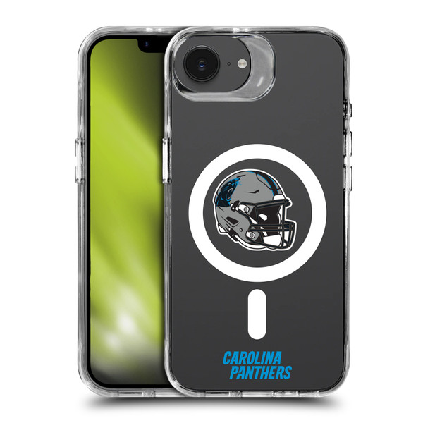 NFL Carolina Panthers Helmet Logotype SHOCKPROOF BUMPER CASE COMPATIBLE WITH Apple iPhone 16e / Apple iPhone 17e & MAGSAFE