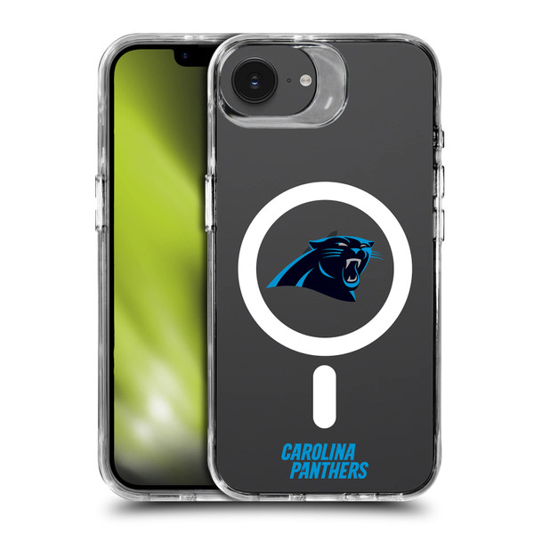 NFL Carolina Panthers Logo SHOCKPROOF BUMPER CASE COMPATIBLE WITH Apple iPhone 16e / Apple iPhone 17e & MAGSAFE