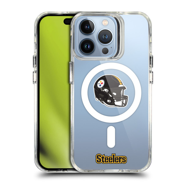 NFL Pittsburgh Steelers Helmet Logotype SHOCKPROOF BUMPER CASE COMPATIBLE WITH Apple iPhone 13 Pro & MAGSAFE