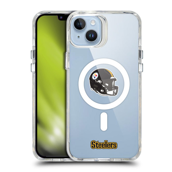 NFL Pittsburgh Steelers Helmet Logotype SHOCKPROOF BUMPER CASE COMPATIBLE WITH Apple iPhone 14 Plus & MAGSAFE