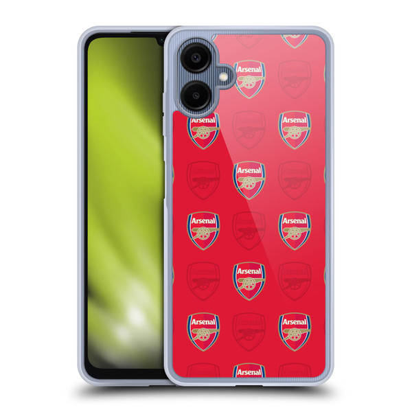 Arsenal FC Crest Patterns Red Soft Gel Case for Samsung Galaxy A06 4G