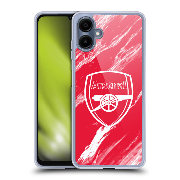 Arsenal FC Crest Patterns Red Marble Soft Gel Case for Samsung Galaxy A06 4G