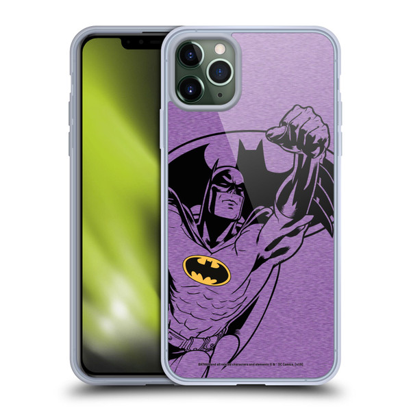 Batman DC Comics Logos Purple Soft Gel Case for Apple iPhone 11 Pro Max & MagSafe