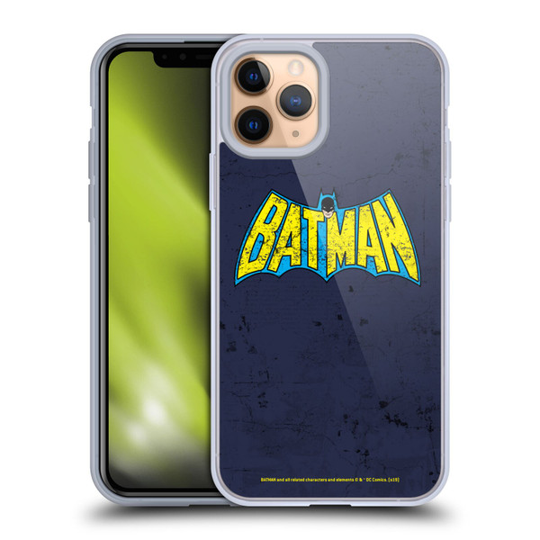 Batman DC Comics Logos Classic Distressed Look Soft Gel Case for Apple iPhone 11 Pro & MagSafe