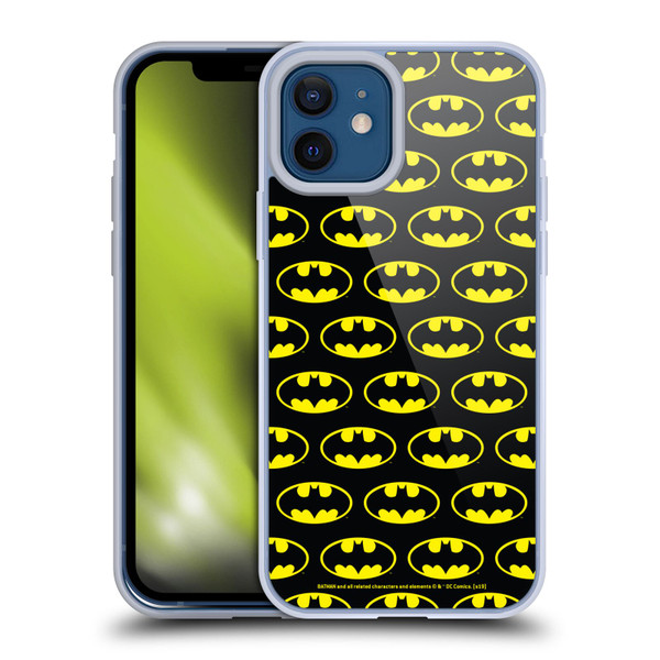Batman DC Comics Logos Patterns Soft Gel Case for Apple iPhone 12 / iPhone 12 Pro & MagSafe