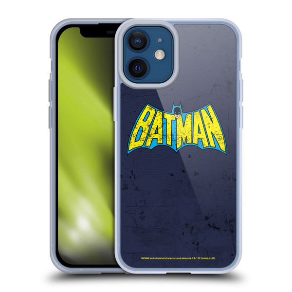Batman DC Comics Logos Classic Distressed Look Soft Gel Case for Apple iPhone 12 Mini & MagSafe