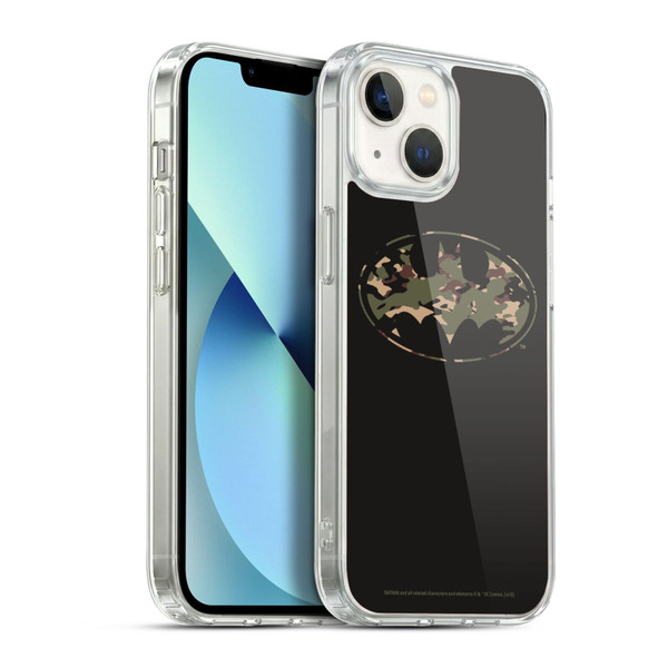 Batman DC Comics Logos Camouflage Soft Gel Case for Apple iPhone 13
