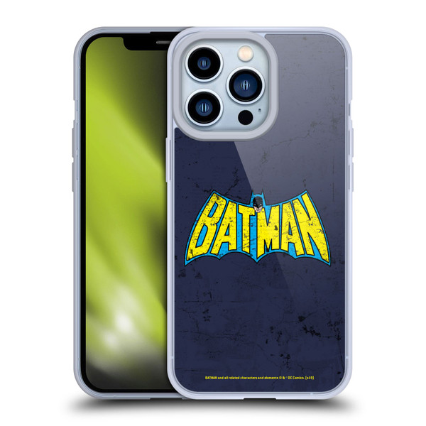 Batman DC Comics Logos Classic Distressed Look Soft Gel Case for Apple iPhone 13 Pro & MagSafe