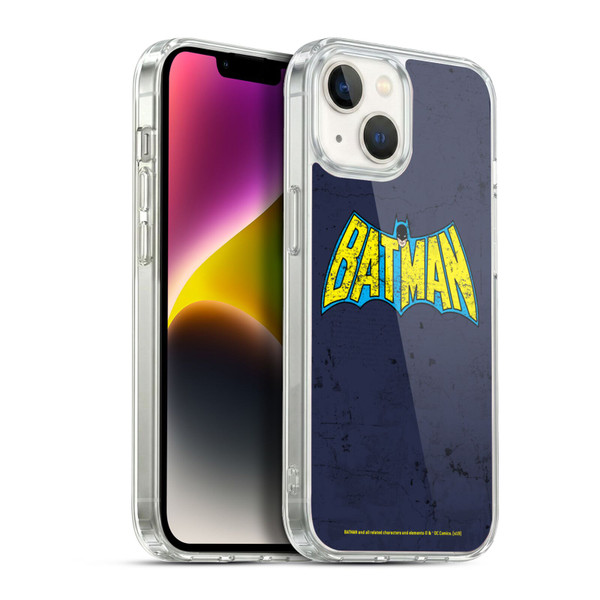 Batman DC Comics Logos Classic Distressed Look Soft Gel Case for Apple iPhone 14